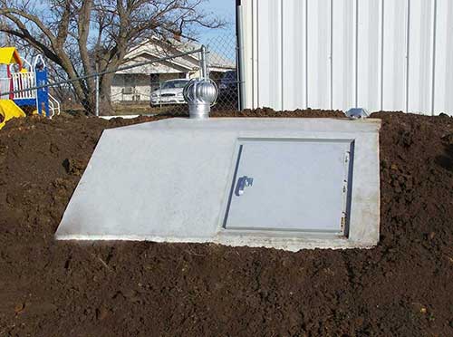 Underground Slope Front Storm Shelter